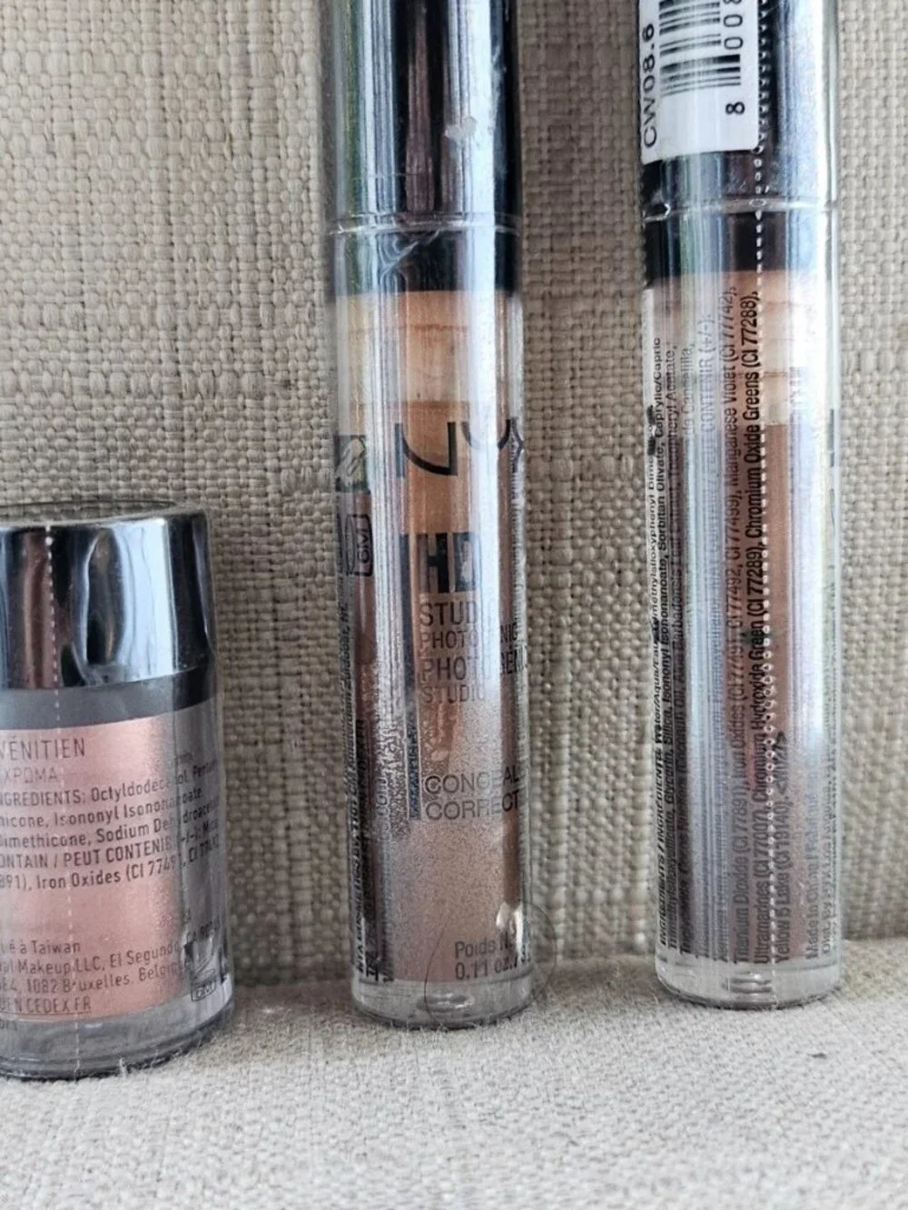 Lot of 3 NYX HD Photogenic Concealer Pigment Professional Make Up